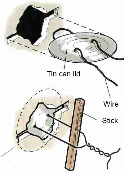 DIY - patching a wall with a lid