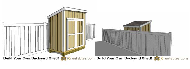 4x8 Lean To Shed Kit - Door on High Side - Parr Lumber